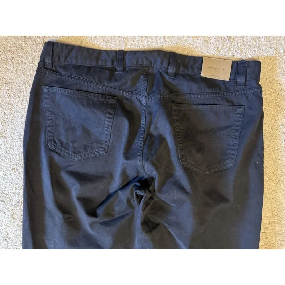 Ermenegildo Zegna Men's Black Stretch Straight Leg Jeans US 40 IT 56 NEW